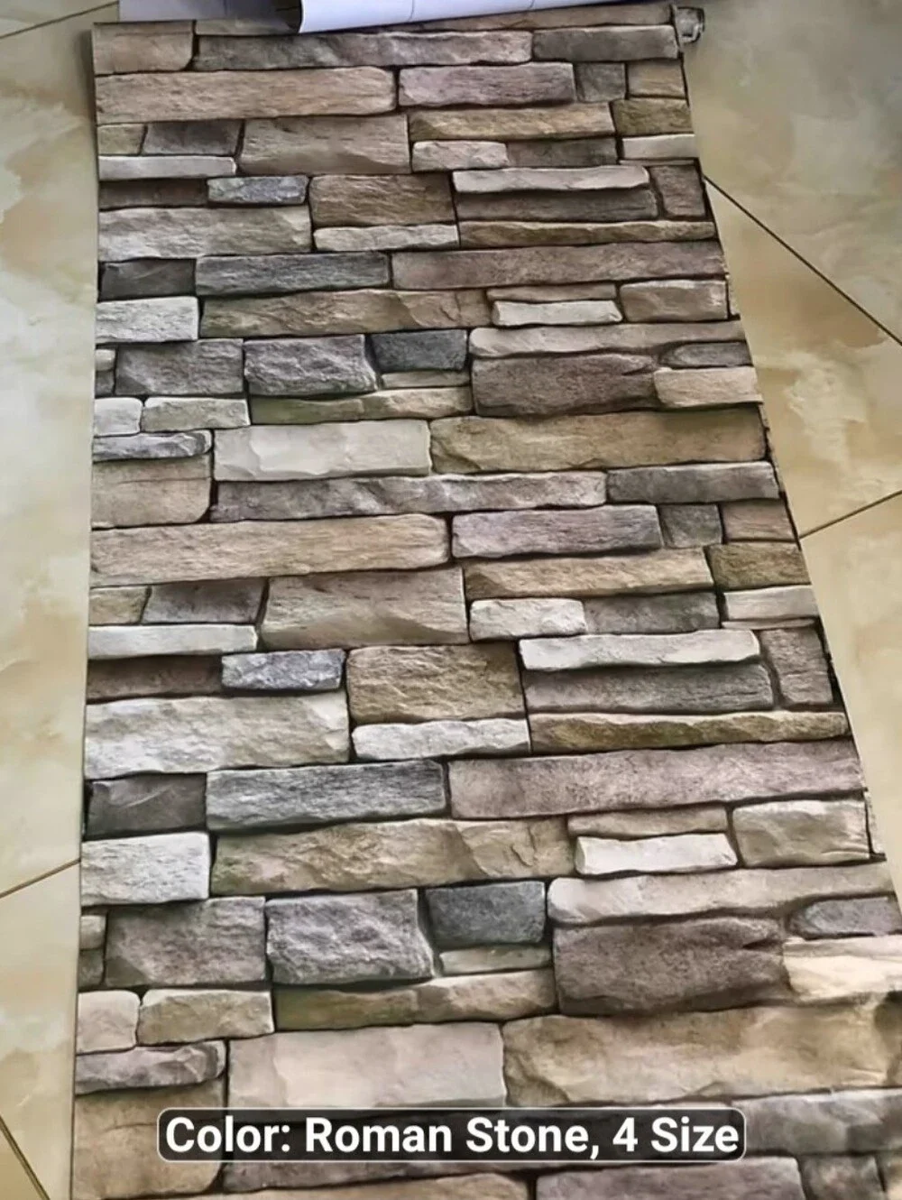 2 New Rolls Roman Stone Peel and Stick Wallpaper #1482-1126